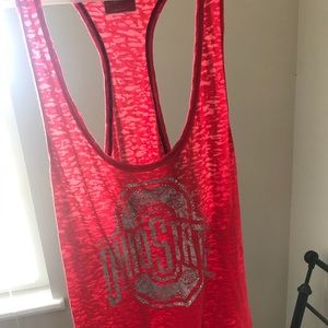 Large Red Ohio State Tank Top. Razor back.